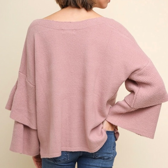 Layered Sleeve Knit Top - Picture 7 of 7
